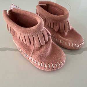 Pink Baby Minnetonkas
